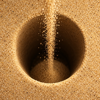 Sands of Time app icon: sand draining into the middle of the screen
